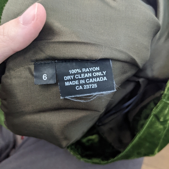 Y2K mini mini skirt Talula Babaton size 6/28w Green Crushed Velvet - Picture 6 of 6